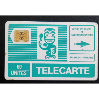 Carte téléphonique télécarte 60 Unités Polynésie Française Postes et Télécom