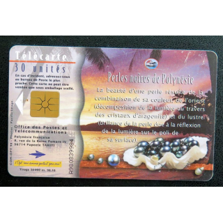 Carte téléphonique télécarte 30 Unités Polynésie Française Perles Noires