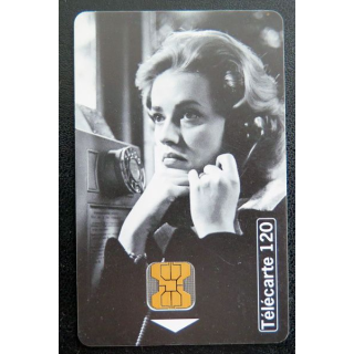 Carte téléphonique télécarte 120 Téléphone et cinéma Jeanne Moreau