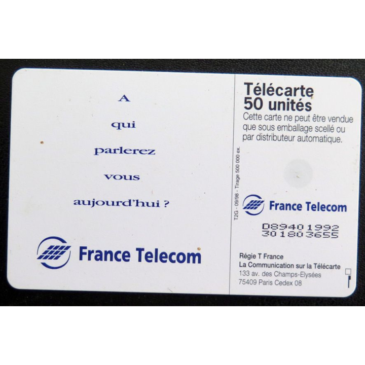 Carte téléphonique télécarte 50 A qui parlerez vous aujourd'hui