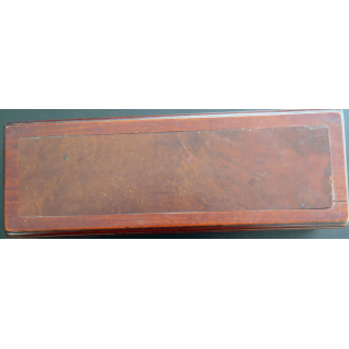 Vieux plumier en bois 28 x 9,5 x 7 cm
