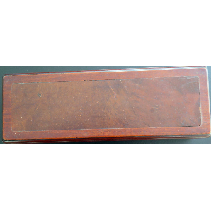 Vieux plumier en bois 28 x 9,5 x 7 cm
