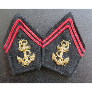 PATTE DE COL : paire d'officier de la coloniale ou Troupe de Marine en cannetille