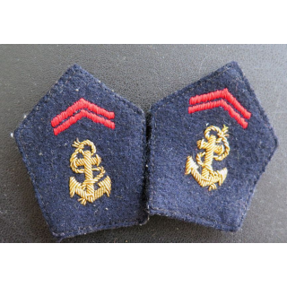 PATTE DE COL : paire d'officier de la coloniale ou Troupe de Marine en cannetille