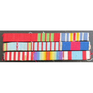 Barrette de décoration 3 rangées 2° Guerre et Algérie décousues