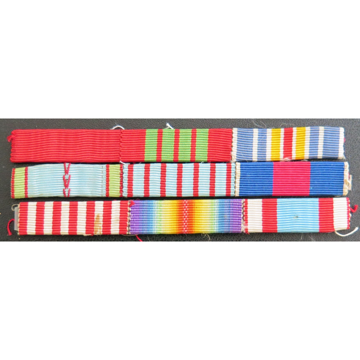 Barrette de décoration 3 rangées 2° Guerre et Algérie décousues