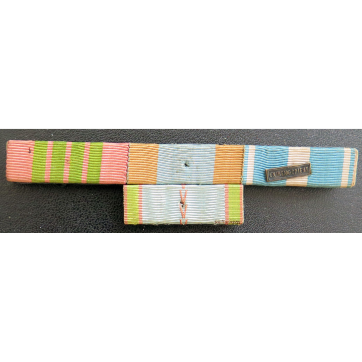Barrette de 4 décoration 2° Guerre et Extrême orient