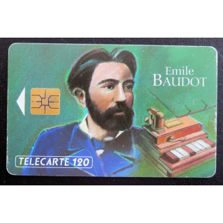 Carte téléphonique télécarte 120 Emile Baudot
