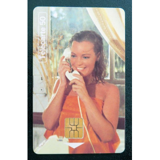 Carte téléphonique télécarte 50 Téléphone et cinéma Romy Schneider