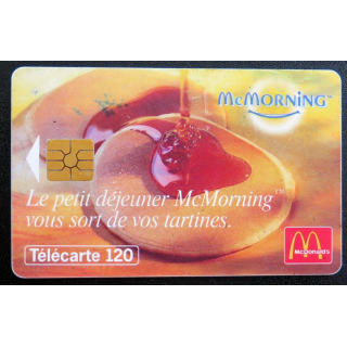 télécarte 120 unités France télécom Mc Morning