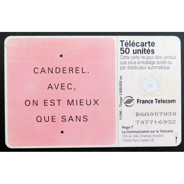télécarte 50 unités France télécom Canderel