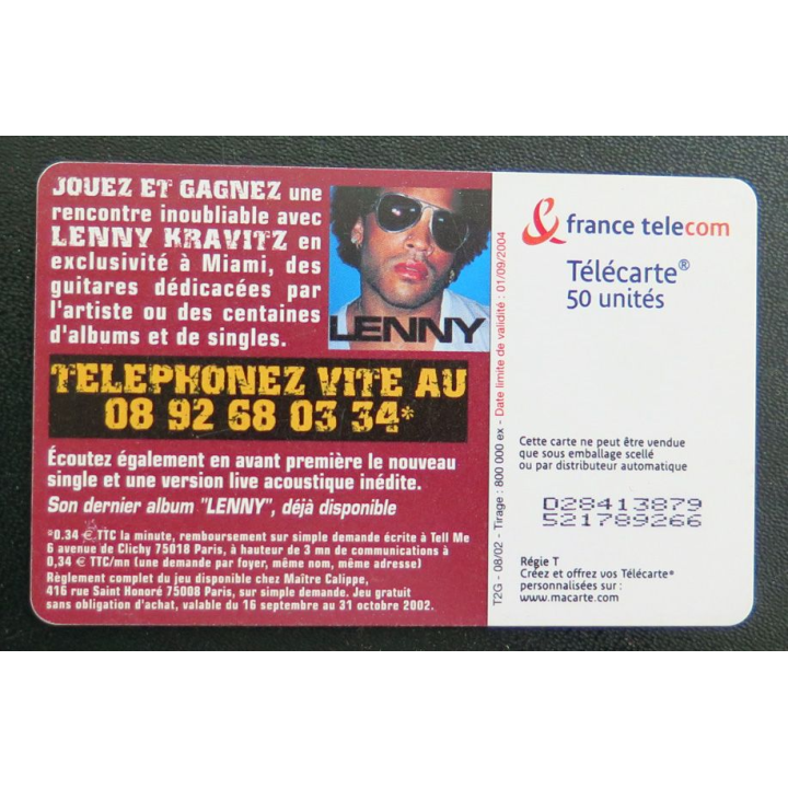 Carte téléphonique télécarte 50 Téléphone et cinéma Johnny Depp