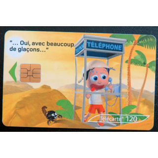 Carte téléphonique télécarte 120 Oui avec beaucoup de glaçons