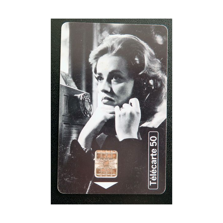 Carte téléphonique télécarte 50 Téléphone et cinéma Jeanne Moreau