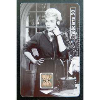 Carte téléphonique télécarte 50 Téléphone et cinéma Simone Signoret