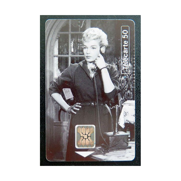 Carte téléphonique télécarte 50 Téléphone et cinéma Simone Signoret