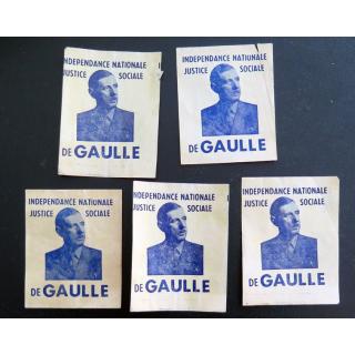 5 Tracts De Gaulle indépendance nationale Justice sociale