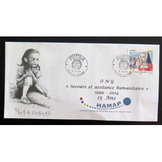 ENVELOPPE 1° Jour du 15° anniversaire de l'ONG HAMAP-Humanitaire