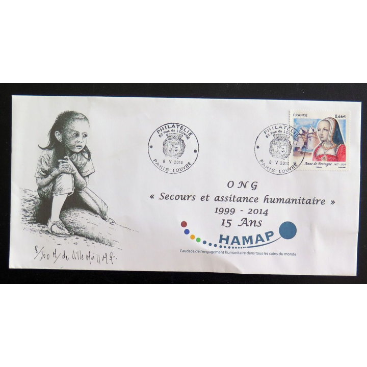 ENVELOPPE 1° Jour du 15° anniversaire de l'ONG HAMAP-Humanitaire