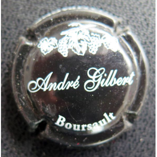 Capsule Muselet de bouteille de champagne GILBERT André n° 1 Noir et Blanc