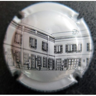 Capsule Muselet de bouteille de champagne MALARD JEAN-LOUIS n° 13a argent bleuté et noir