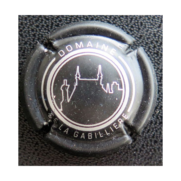 Capsule Muselet de bouteille de Val de Loire DOMAINE DE LA GABILLIÈRE n° 11 Noir mat et argent (2L)