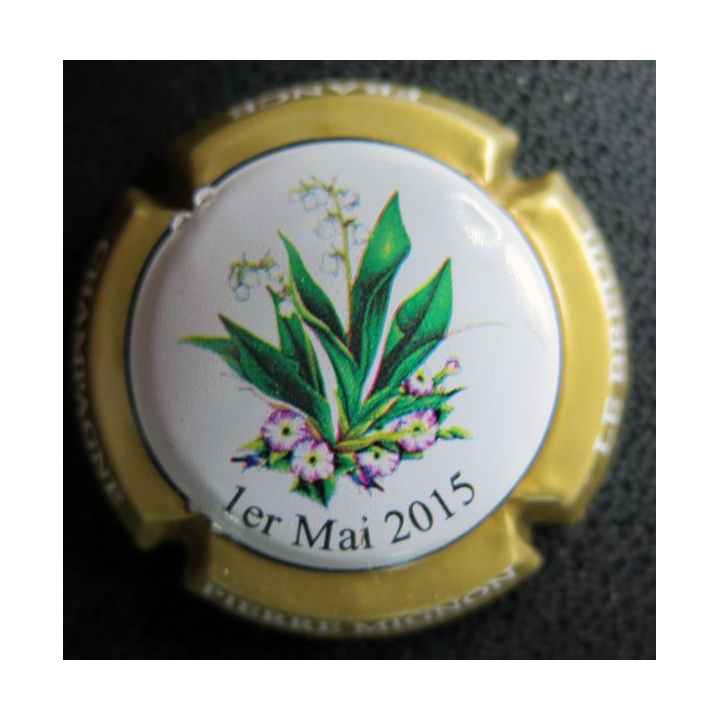 Capsule Muselet de bouteille de champagne MIGNON Pierre n° 119a 1° Mai 2015 contour or