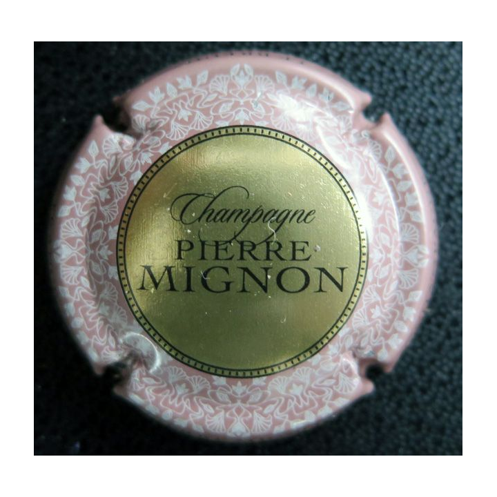 Capsule Muselet de bouteille de champagne MIGNON Pierre n° 151c contour vieux rose