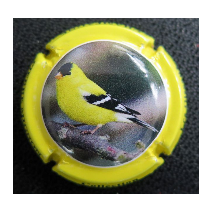 Capsule Muselet de bouteille de champagne MIGNON Pierre n° 264d contour jaune