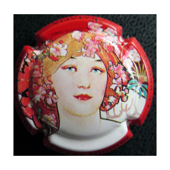 Capsule Muselet de bouteille de champagne MIGNON Pierre n° 141a contour rouge