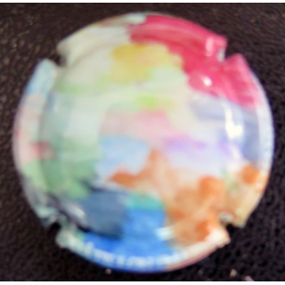 Capsule Muselet de bouteille de champagne HAZARD Paul n° 11 aquarelle polychrome