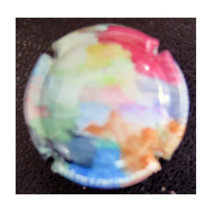 Capsule Muselet de bouteille de champagne HAZARD Paul n° 11 aquarelle polychrome
