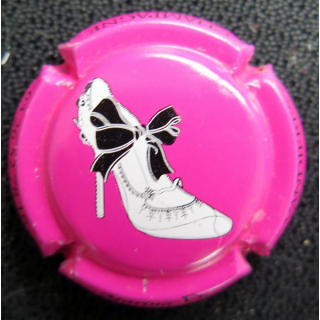 Capsule Muselet de bouteille de champagne MARINA D. n° 39c Fuchsia et noir
