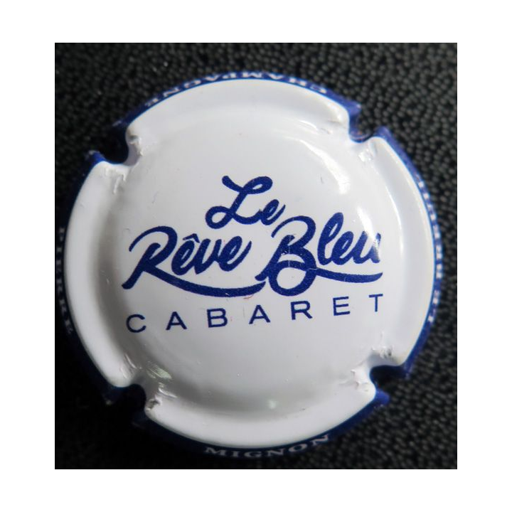Capsule Muselet de bouteille de champagne MIGNON Pierre le rêve bleu n° S135 Blanc et Bleu 