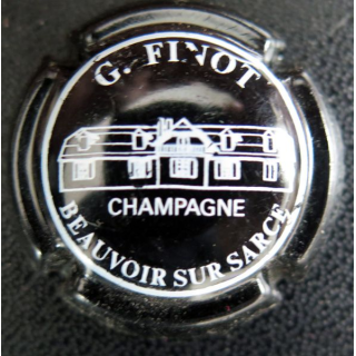 Capsule Muselet de bouteille de champagne FINOT Gérard n° 8 noir et blanc