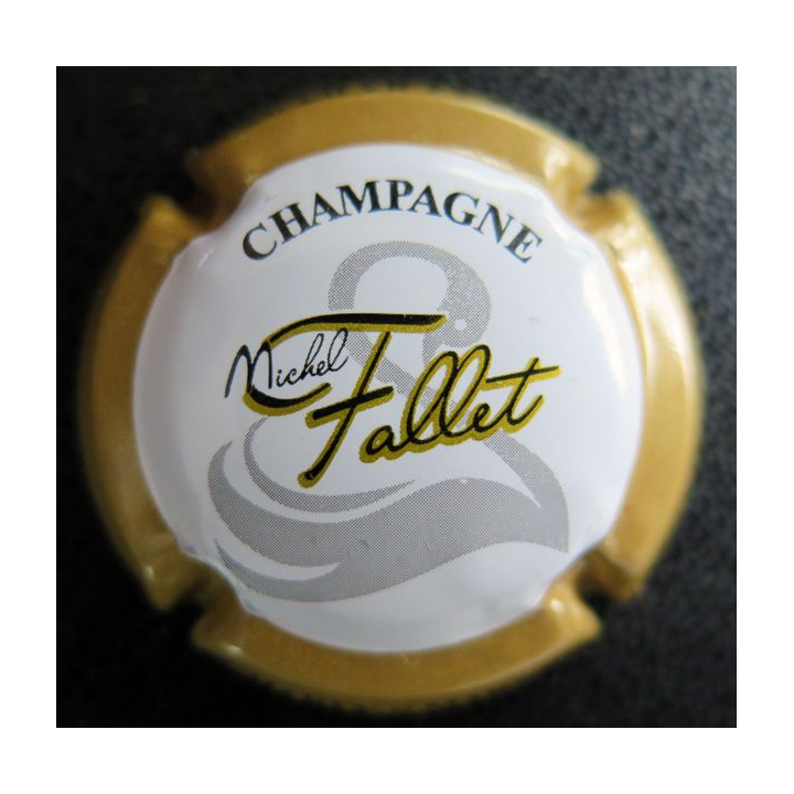 Capsule Muselet de bouteille de champagne FALLET Michel n° 9d contour beige