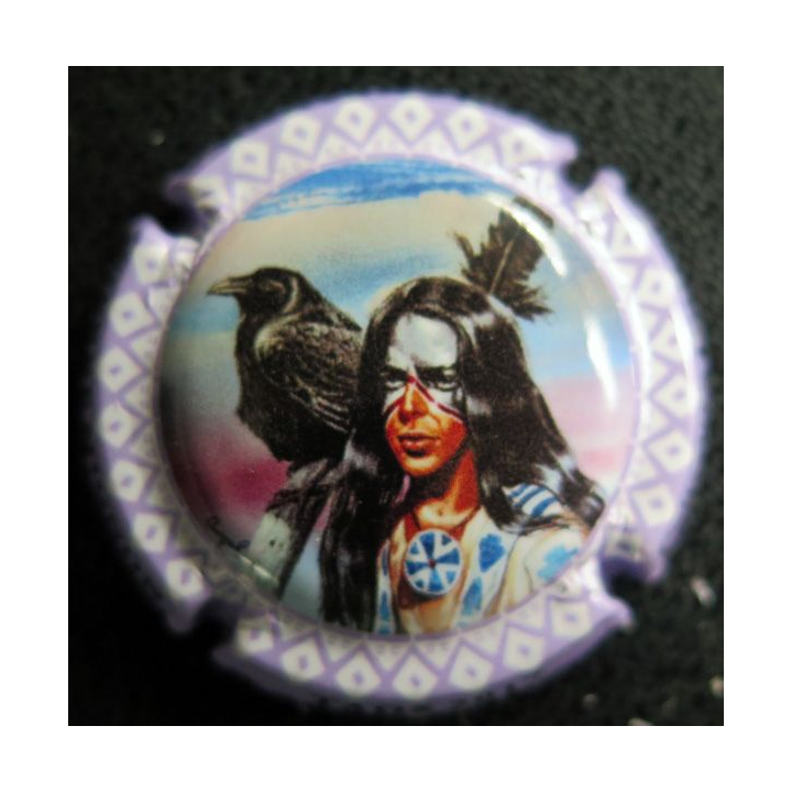 Capsule Muselet de bouteille de champagne MIGNON Pierre n° A34 contour violet