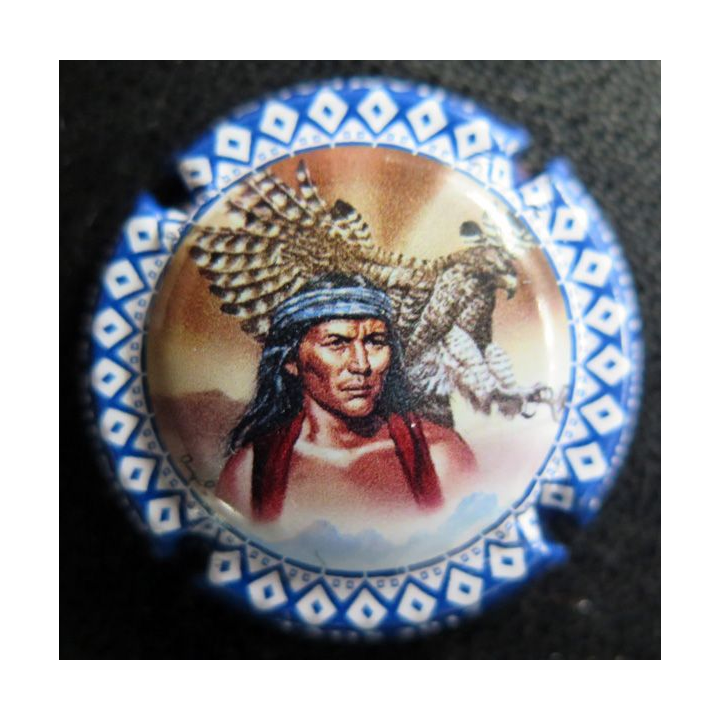 Capsule Muselet de bouteille de champagne MIGNON Pierre n° A34b contour bleu