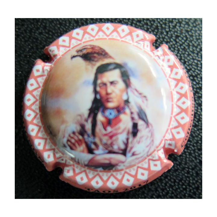Capsule Muselet de bouteille de champagne MIGNON Pierre n° A34c contour saumon