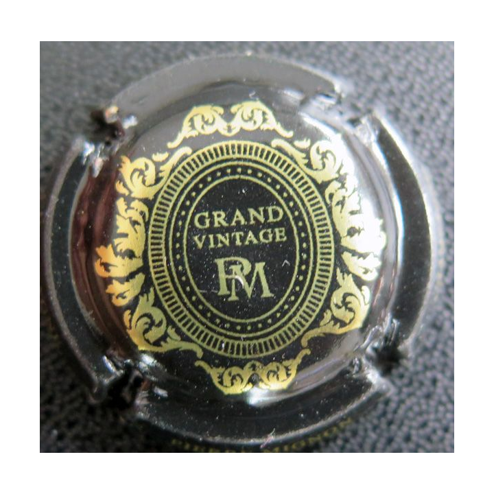 Capsule Muselet de bouteille de champagne MIGNON Pierre n° A4a Noir et or