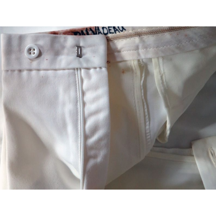 Pantalon blanc de Tenue Petit Blanc d'Officier de Marine hauteur 104 cm