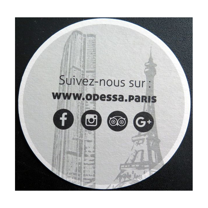 DESSOUS DE VERRE A BIERE Odessa diamètre 10 cm