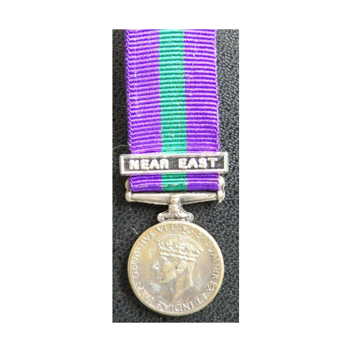 GRANDE BRETAGNE : médaille miniature General service medal 1918 avec l'agrafe Near East