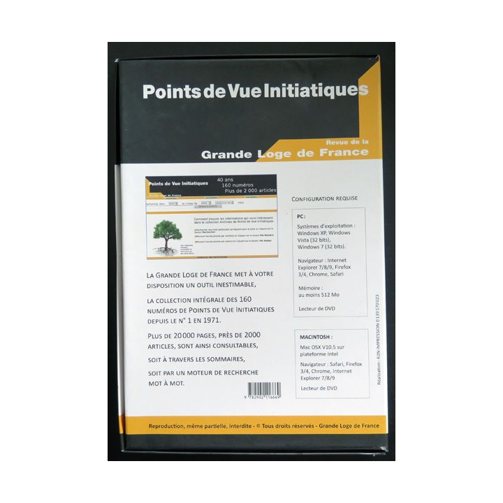 DVD Points de vue initiatiques 40 ans 160 numéros l'intégrale avec moteur de recherche