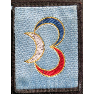 3° DB : insigne tissu de la 3° division blindée avec crochets