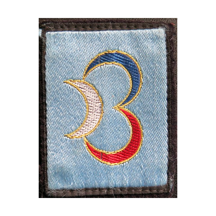 3° DB : insigne tissu de la 3° division blindée avec crochets