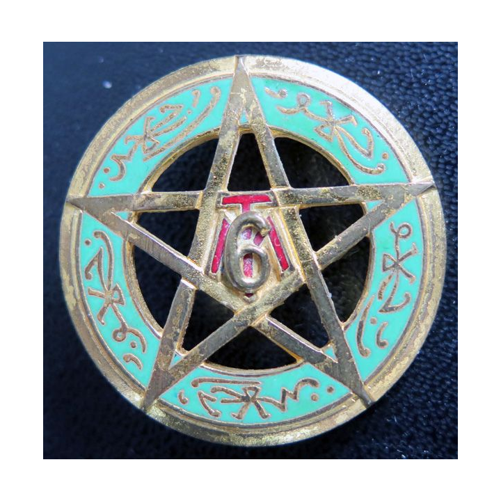6° RTM : 6° régiment de tirailleurs marocains 6 relief de fabrication Drago H. 139 en émail
