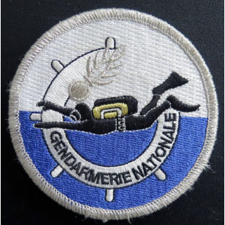 GENDARMERIE PLONGEURS DEMINEURS : insigne tissé des plongeurs de la gendarmerie nationale