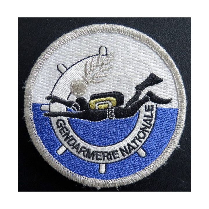 GENDARMERIE PLONGEURS DEMINEURS : insigne tissé des plongeurs de la gendarmerie nationale