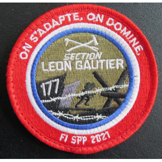 Ecusson tissé FI SPP 2021 section Léon Gautier on s'adapte on domine